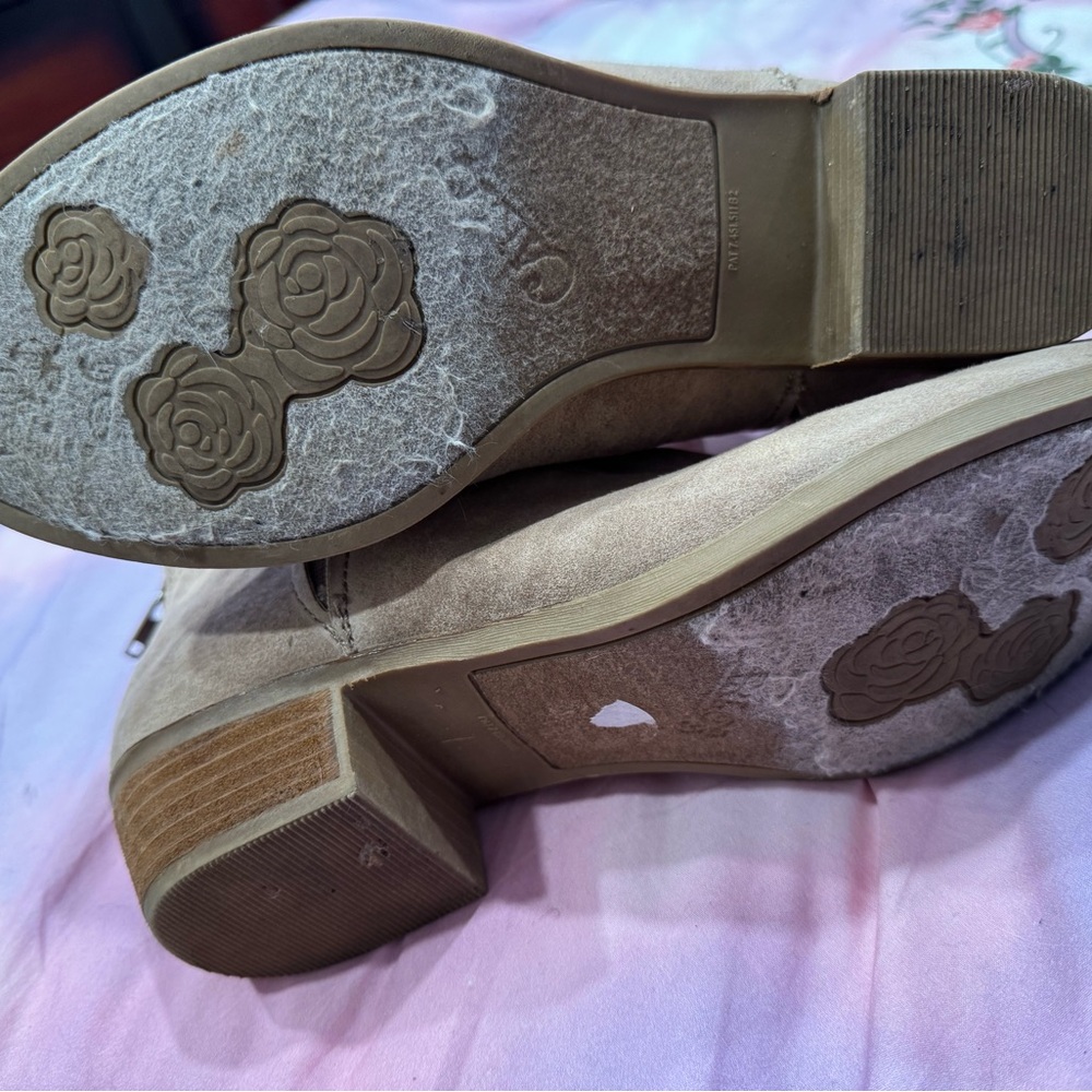 Tan Suede Ankle Boots - Picture 9 of 10
